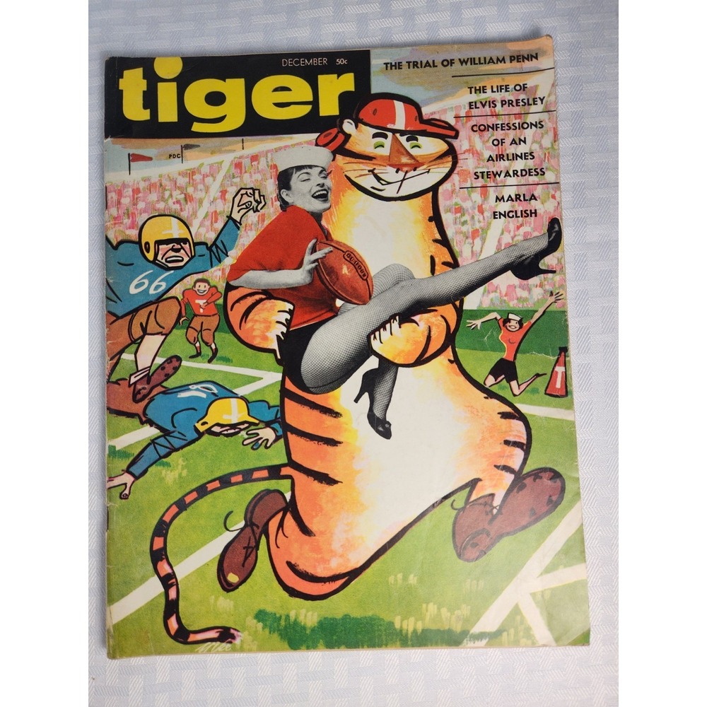TIGER Magazine #3 DEC 1956 Very Fine Condition Life Of ELVIS Article +‎ MARLA